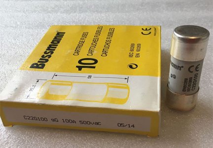 New and Original 100A 690V Bussmann Fuse C22G100 Ceramic Fuse